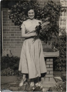 mum with flowers
