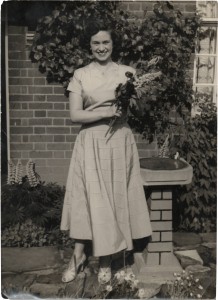 mum with flowers